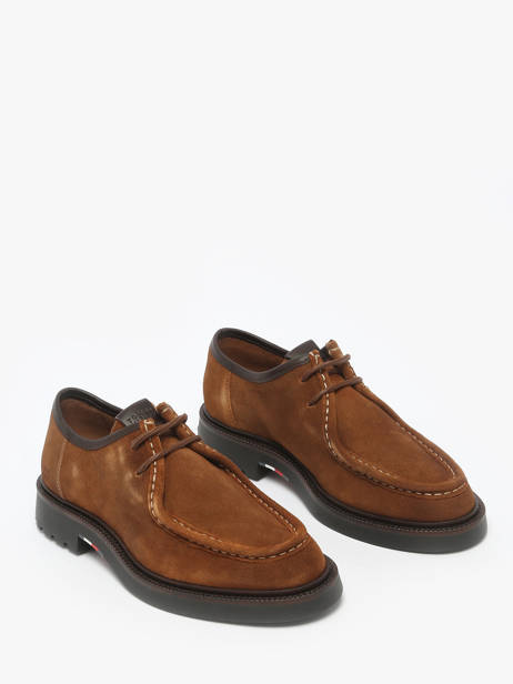 Derby Veterschoenen Uit Leder Tommy hilfiger Bruin men 5589GVQ ander zicht 1